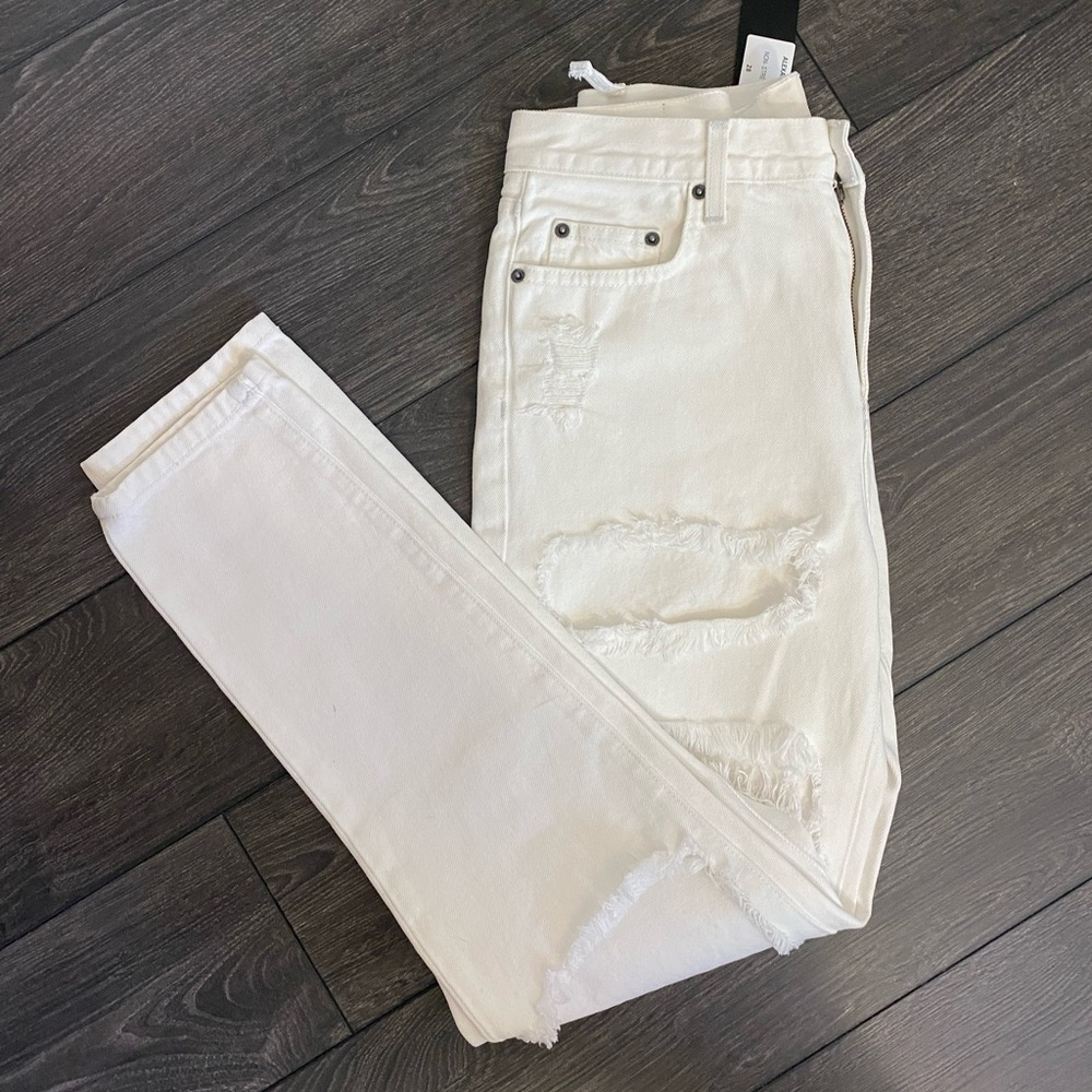 CARMAR white torn Alexander non stretch jeans 28 NWT
